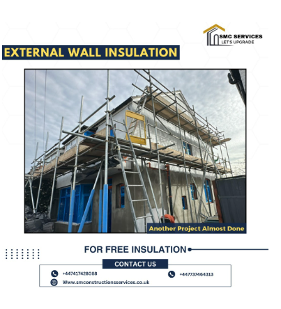 SMC ad creative: external wall insulation project in progress